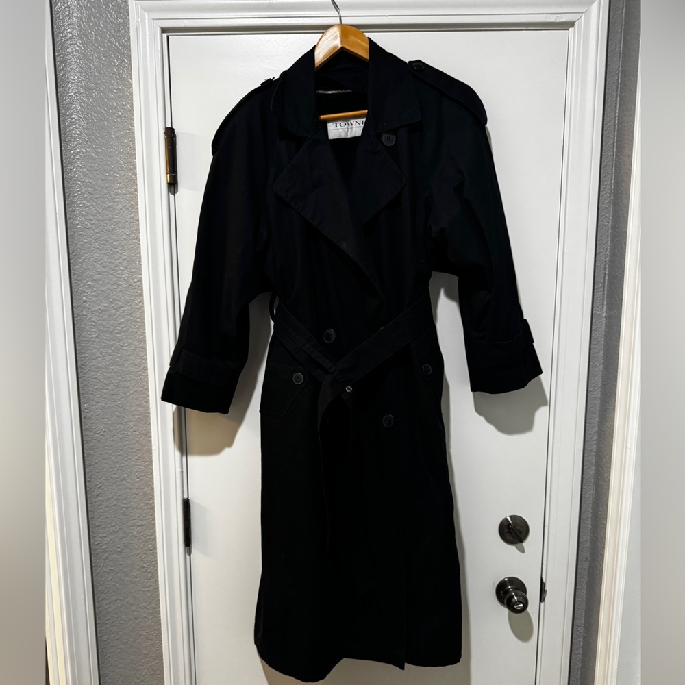 London Fog Classic Black Trench Coat